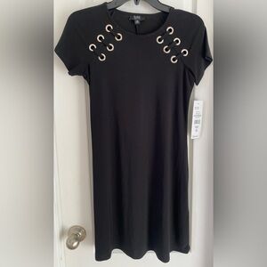 MSK Petite Black Eyelet Dress shirt Size-PS